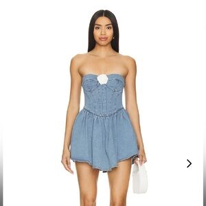 NEW with tags Lovers and Friends HANA MINI DRESS  denim Size S